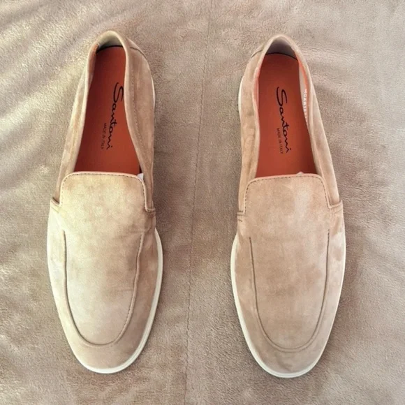 Santoni Almond Suede Mens Loafers Size 11 MGAR18829TICSEAAM13 display picture 1
